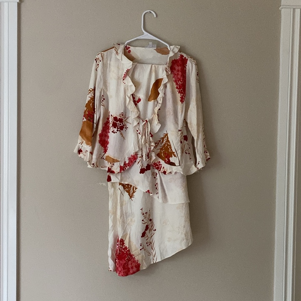 La Rochelle Dressy Fall Autumn Neutral 2-Piece Outfit Size 40 Made in Poland